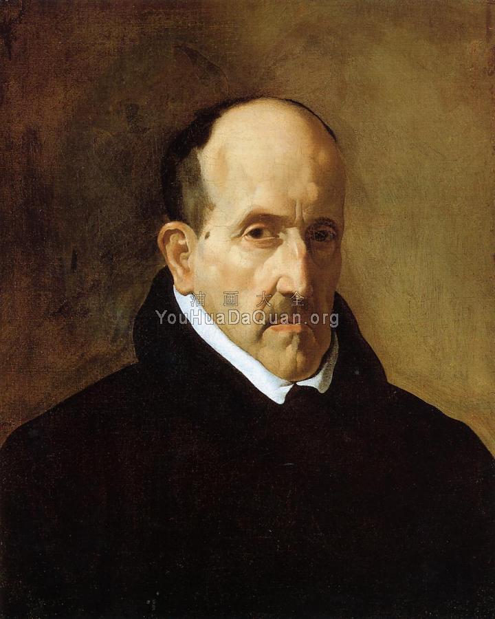 Portrait of Don Luis de Gongora y Argote - 迭戈·罗德里格斯·德·席尔瓦·委拉斯贵支